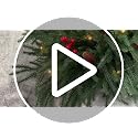 Green Pine Branches with LED Lights and Berries - 24 Piece Holiday Decor Set