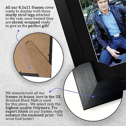 Framed David Hasselhoff Knight Rider Autograph Photo - TV Show Fans Gift - US Letter Size (Variation: Framed)