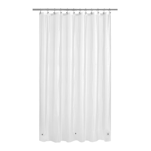 Mrs Awesome 72x96 X-Long Frosted Shower Curtain Liner with Magnets, Extra Long PEVA Plastic Shower Curtain for Bathroom, 72 x 96, Frost