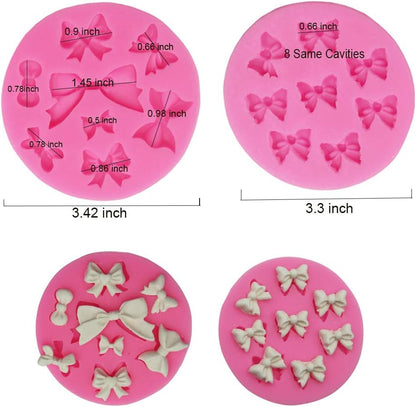 Skiennix Mini Bow Silicone Fondant Mold - Perfect for Cake & Cupcake Decoration | Ideal for Birthdays