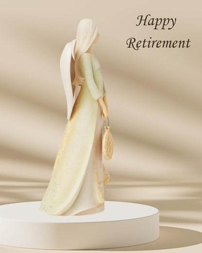 Regine Switzerland Retirement Gift - Angel Holding Clock Figurine for Women | Perfect Retirement Party Decoration