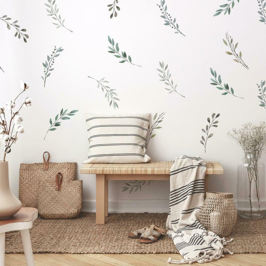 RoomMates Rustic Country Leaves Wall Decals - Peel and Stick Home Decor | Easy Application