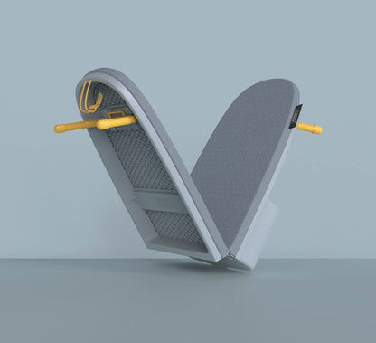 Joseph Joseph Pocket Folding Tabletop Ironing Board with Iron Holder and Wall Mount, Compact Space-Saving, Grey/Yellow