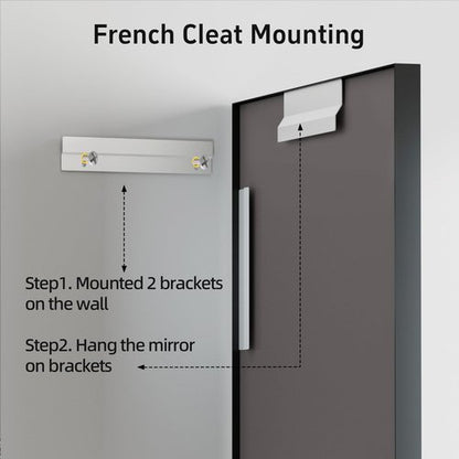 Dimelax Black Vanity Wall Mirror, 22x 30 Inch Rectangular Bathroom Mirrors for Over Sink, Aluminum Metal Framed Mirror, Tempered Glass, Anti-Rust, Wall Farmhouse Mirrors (Horizontal/Vertical)