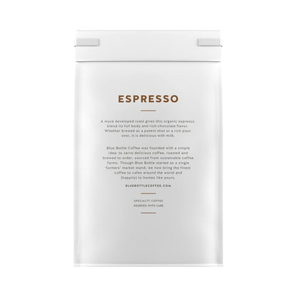 Blue Bottle Organic Espresso Coffee - Dark Roast Whole Beans, 12 Ounce Bag