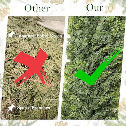 9 FT Artificial Cedar Garland Christmas Wreath Decor Indoor Outdoor Green Faux Pine