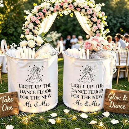 White Felt Wedding Baskets with Handles – Large Storage for Flowers, Favors & Party Decor (2 Pack)