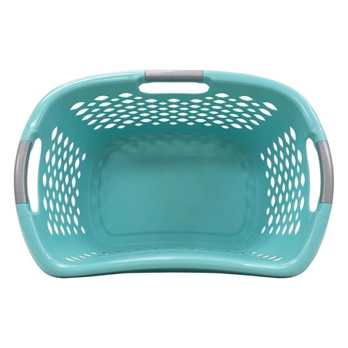 1.8 Bushel Laundry Basket, Portable Plastic Clothes Organizer with Built-In Handles, Ventilation Holes, Large Capacity Laundry Basket for Closet Dorm Laundry Room Bedroom (Teal)