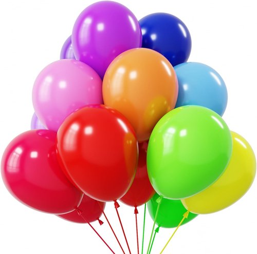 KBZVNAF Rainbow Balloons - 50 Pack of 12-Inch Assorted Bright Latex Balloons for Parties & Celebrations