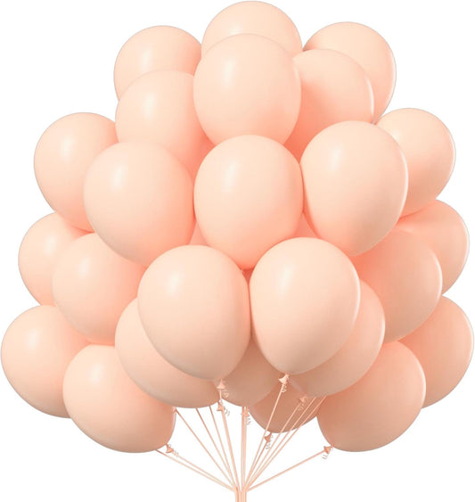 PartyWoo Pastel Orange Balloons - 50 Pcs 12 Inch Latex Helium Balloons for Celebrations