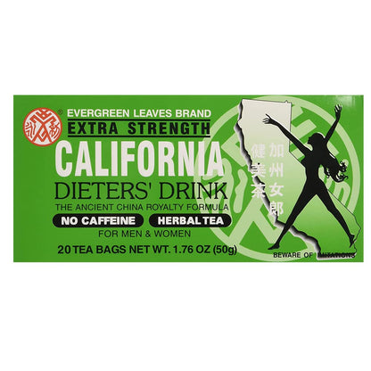 Extra Strength California Dieter's Tea Delight For Men and Women 20 Count, 6 pack