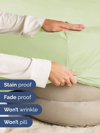 Extra Deep Twin XL Fitted Sheet - Hotel Luxury Single Fitted Sheet Only - Easily Fits 18 to 24 inch Mattress - Ultra Soft, Wrinkle Free with Extra Deep Pockets - Breathable & Comfy - Light Sage Green