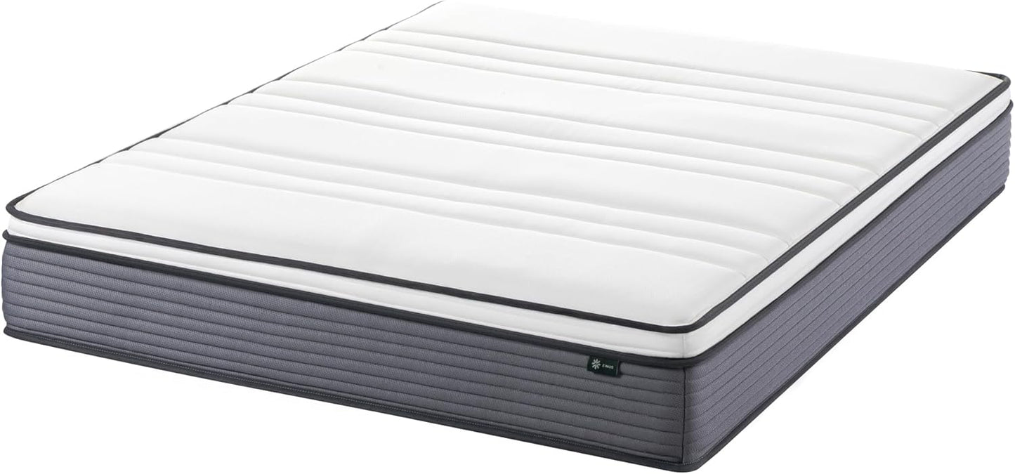 ZINUS 10 Inch True Support Hybrid Mattress - Queen Size, Medium Feel, Fiberglass Free, Motion Isolation, Safe Foams