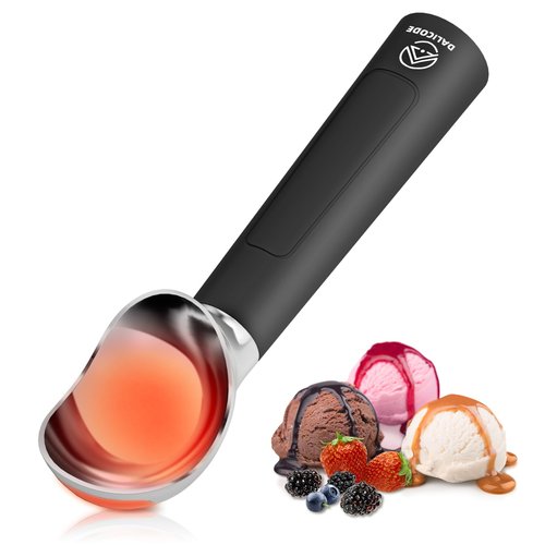 Dalicode Heated Ice Cream Scoop – Electric Scooper for Hard Ice Cream and Desserts, Handheld Heating Up to 158°F, Rechargeable with LED Display, Easy to Clean, Ideal Summer Gift