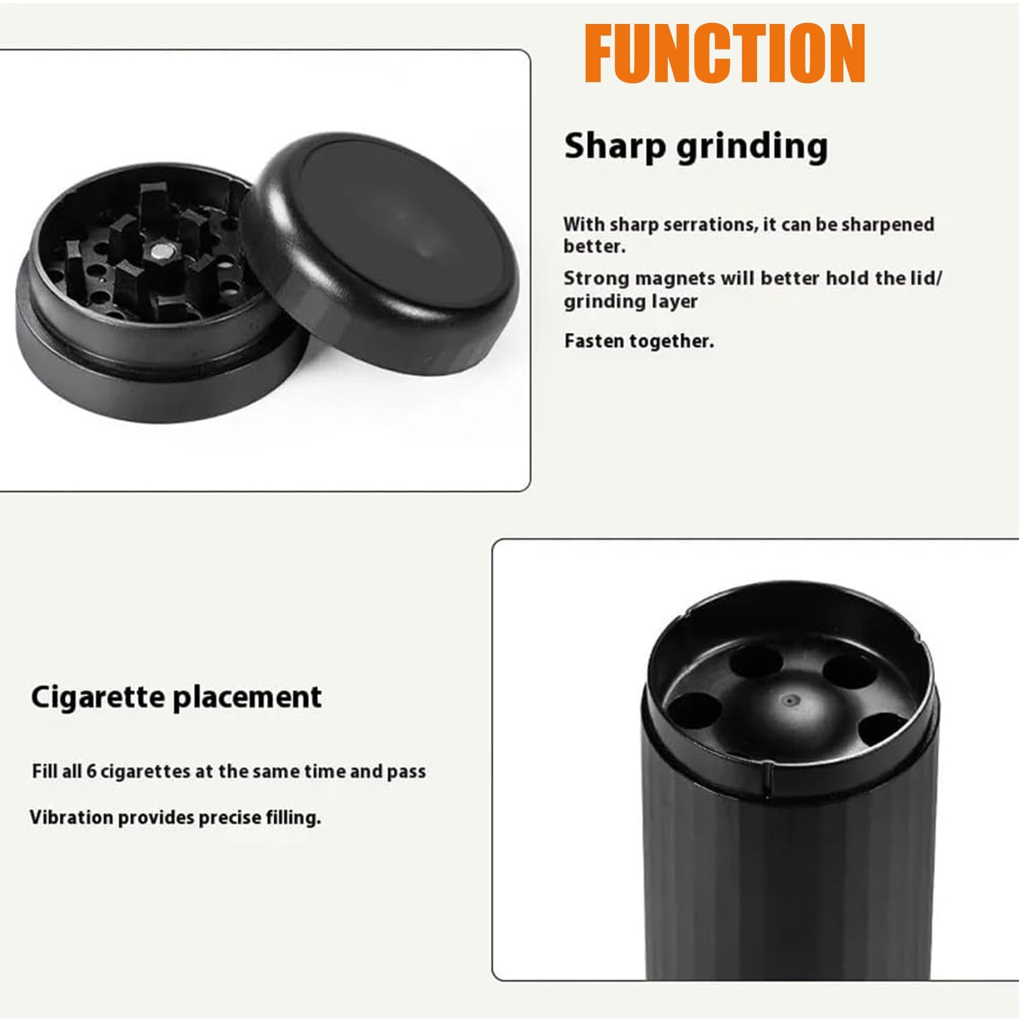 Swifty Roll - The Swifty Cylinder,2025 Upgraded the Swifty Cylinder Grinder and Roller,2in1 Swifty Roll Grinder and Cone Filler,Electric Rolling Machine,Say Goodbye to Hassle of Rolling by Hand (2pcs)