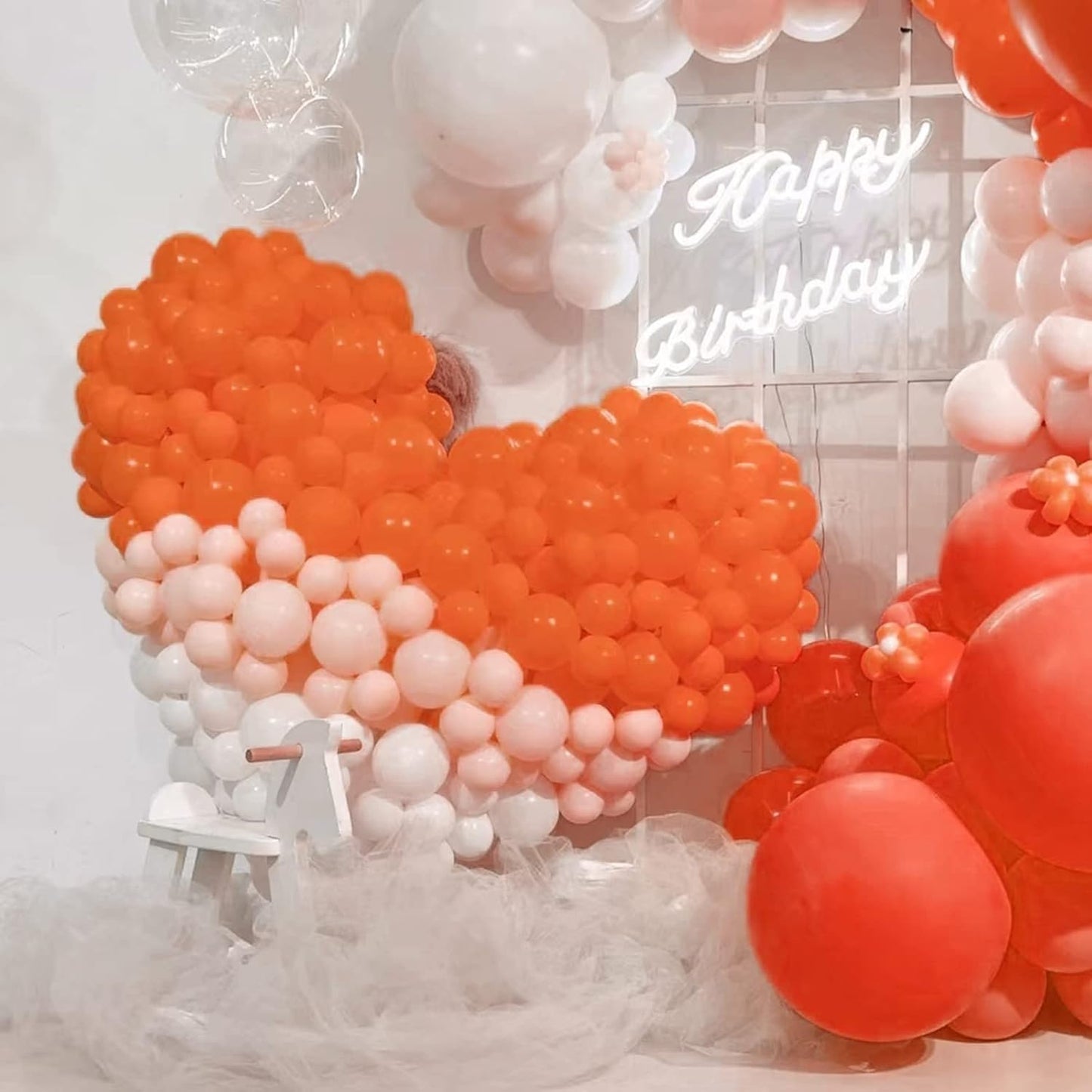 Orange Balloons - 110 Pcs Mini 5-Inch Thick Latex Balloons for Birthday & Wedding Decor
