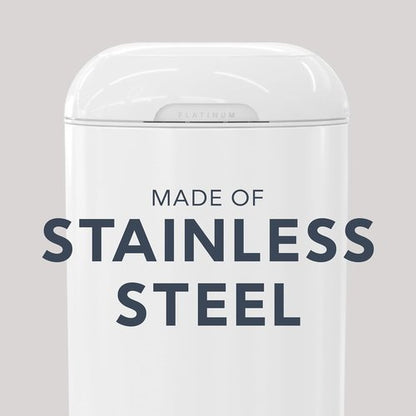 Diaper Genie Platinum Pail - Durable Stainless Steel | Includes 1 Easy Roll Refill with 18 Bags