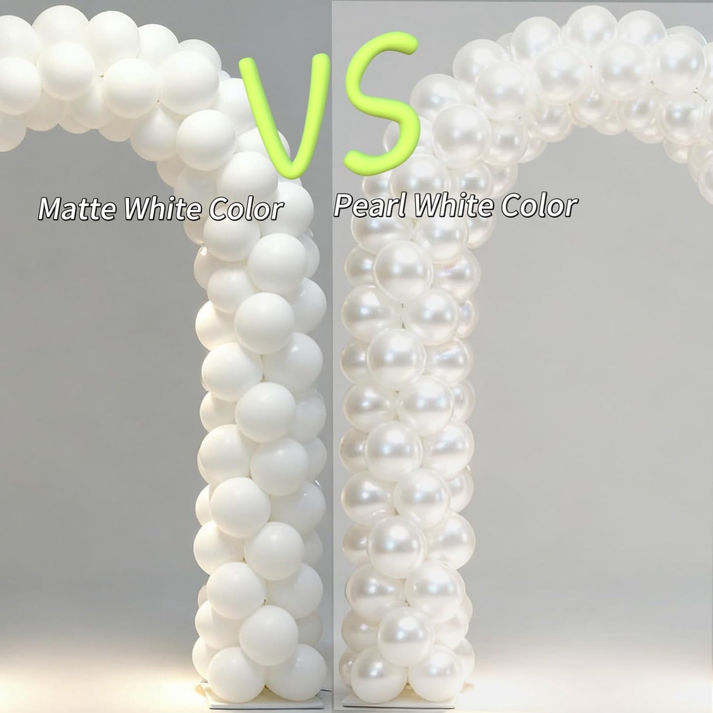 Pearl White Balloons | 12-Inch Matte Latex Balloons - 50PCS for Weddings, Birthdays & Parties
