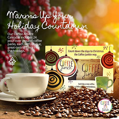 Organic Pour Over Coffee Advent Calendar - 25 Flavored Ground Coffees