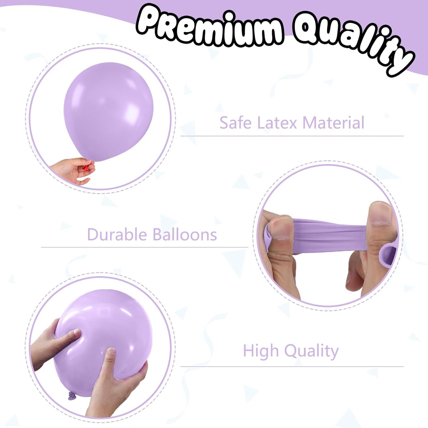 Metallic Pink & Purple Balloons - 12 Inch Confetti Balloons for Girls' Birthday & Baby Shower Decor