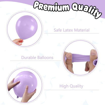 Metallic Pink & Purple Balloons - 12 Inch Confetti Balloons for Girls' Birthday & Baby Shower Decor