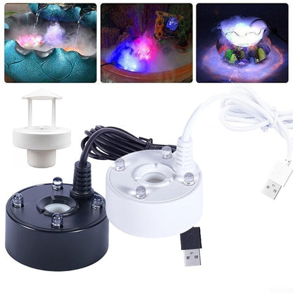 Fog Machine for Water Features with 4 LEDs, 300ml/h Mist – Black (Variation: Black)