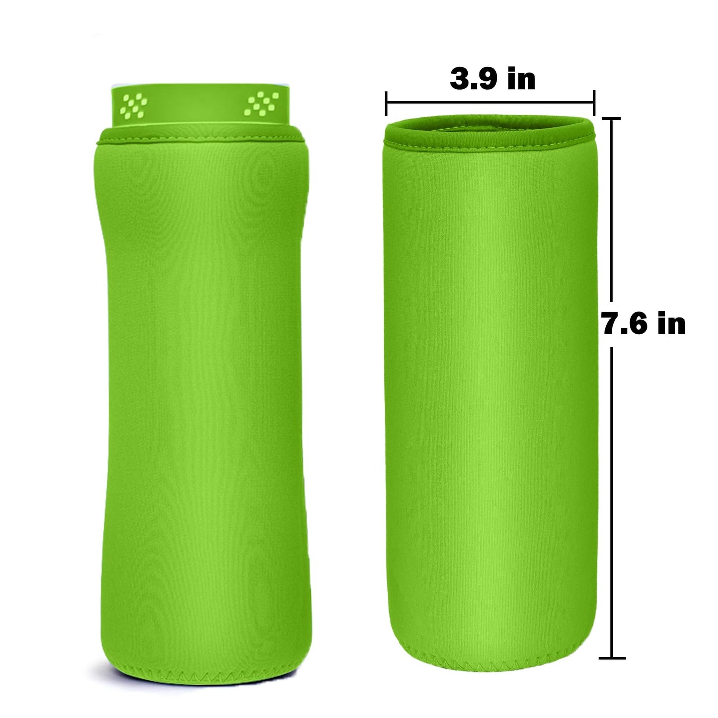 Water Bottle Sleeve Compatible with Cir-kul Water Bottle - 2 Pcs Sleeve Compatible with Cir-kul Plastic 22oz & Stainless Steel Bottle - Insulated Cover for Retaining Temperature,（Bright green-2p-22oz）