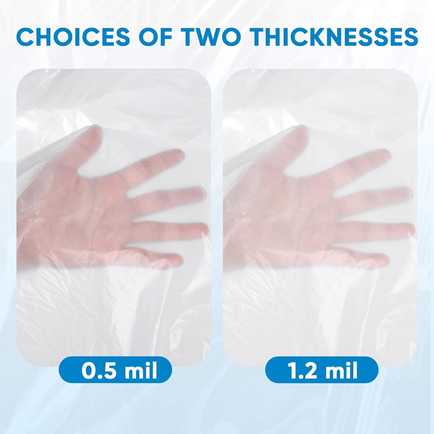 TICONN 12 x 9 Ft Waterproof Plastic Drop Cloth - Heavy-Duty Painters Sheeting for Floor & Furniture Protection (6PK, 1.2Mil)