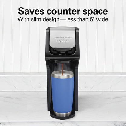 Hamilton Beach FlexBrew Coffee Maker - Versatile Single Serve Machine for Pods & Grounds | Black