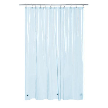 Barossa Design Extra Long Clear Blue Shower Curtain Liner with 3 Magnets - 72" x 84" XL, Waterproof PEVA Lightweight Shower Liner for Bathroom, PVC Free, Metal Grommets - Clear Blue, 72x84