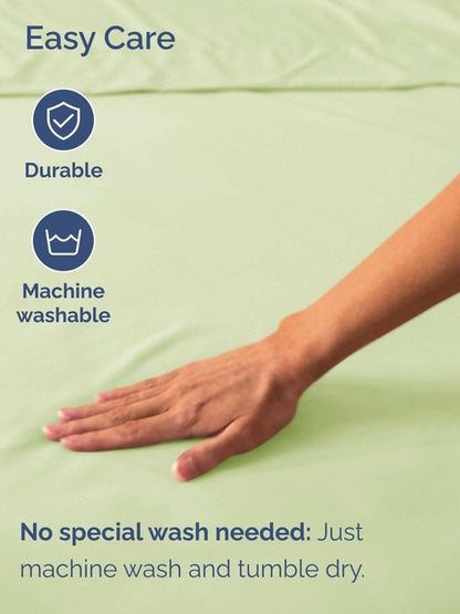 Extra Deep Twin XL Fitted Sheet - Hotel Luxury Single Fitted Sheet Only - Easily Fits 18 to 24 inch Mattress - Ultra Soft, Wrinkle Free with Extra Deep Pockets - Breathable & Comfy - Light Sage Green