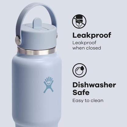 Hydro Flask Travel Water Bottle - Insulated Stainless Steel - Leakproof 32 Oz in Surf Blue
