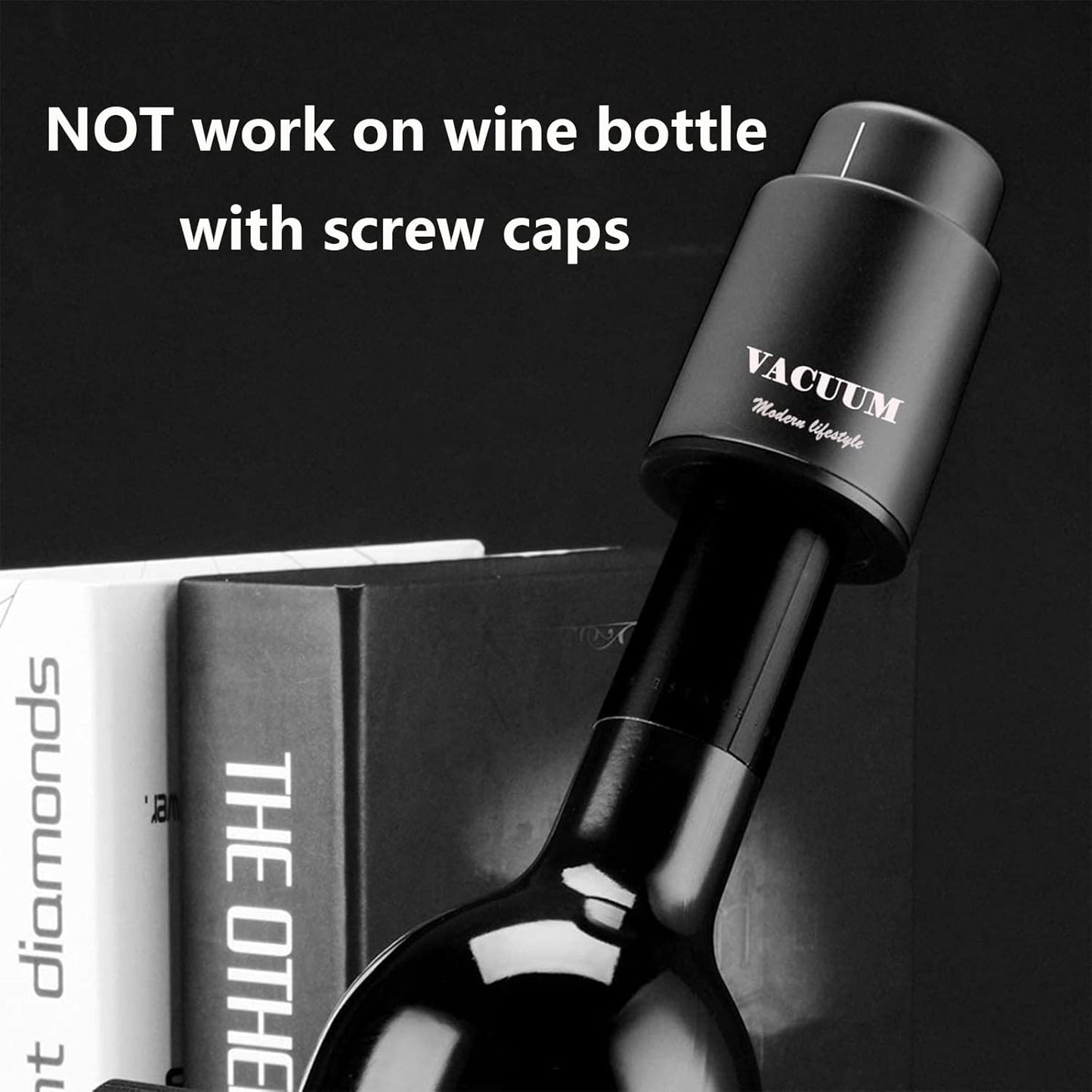 [2 PACK] Wine Bottle Stoppers,Real Vacuum Stoppers,Reusable Wine Preserver,Wine Corks Keep Fresh,Best Christmas and Birthday Gifts for Wine Lovers.