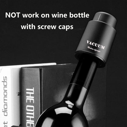 [2 PACK] Wine Bottle Stoppers,Real Vacuum Stoppers,Reusable Wine Preserver,Wine Corks Keep Fresh,Best Christmas and Birthday Gifts for Wine Lovers.