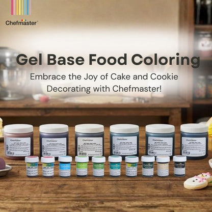 Chefmaster Leaf Green Gel Food Coloring - Vibrant Professional-Grade Dye for Icing & Fondant | 1 oz