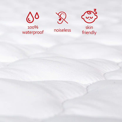 Waterproof Pack and Play Mattress Pad Sheets Fitted, Cotton Fabric Pack and Play Protector, Fits Graco Play Yard, Baby Mini Crib Sheet Cover