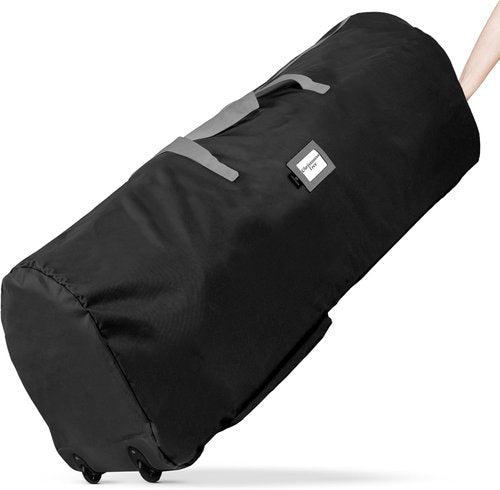 Handy Laundry - Rolling Tree Storage Bag - Zippered Bag with Wheels for 7.5-Foot Christmas Tree | Black
