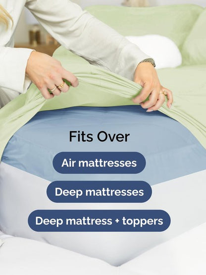 Extra Deep Cal King Sheet Set - 6 Piece Breathable and Cooling Sheets - Hotel Luxury Bedding for Women, Men, Kids & Teens - Easy & Secure Fit - Soft and Wrinkle Free - Extra Deep Pockets - Light Sage