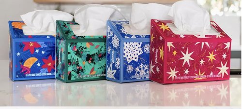 Kleenex White Disposable Hand Towels, Holiday Themed Box, 1 Box (Designs May Vary)