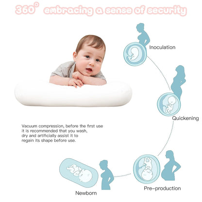 Baby Lounger - Bionic Design Organic Cotton Infant Lounger | Soft & Breathable for 0-18 Months (White)