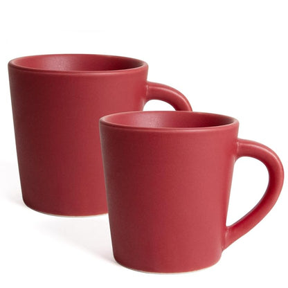 4.2 oz Espresso Cups Set of 2 – Demitasse Ceramic Mugs, Red (Variation: 4.2OZ-Red)