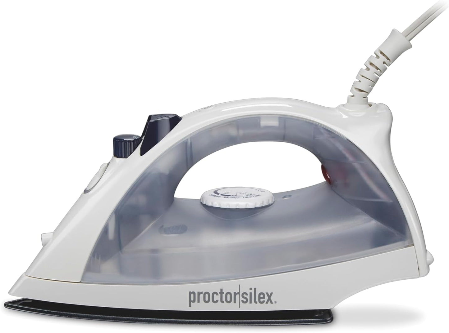 Proctor Silex Iron & Vertical Steamer - 1200 Watts, Nonstick Soleplate, Adjustable Spray, Auto Shutoff, White