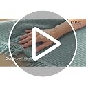 EMME 100% Cotton Muslin Blanket with Tassels - Khaki Queen 80x90 Inches