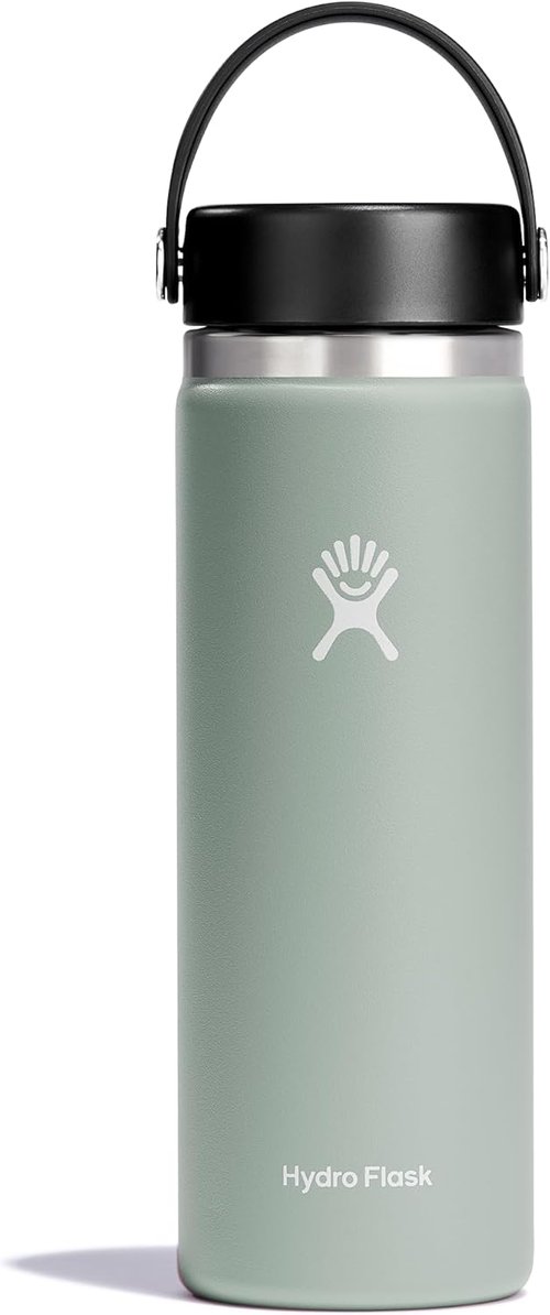 Hydro Flask Water Bottle - Insulated Stainless Steel, Wide Mouth, Leakproof - 20 Oz Agave