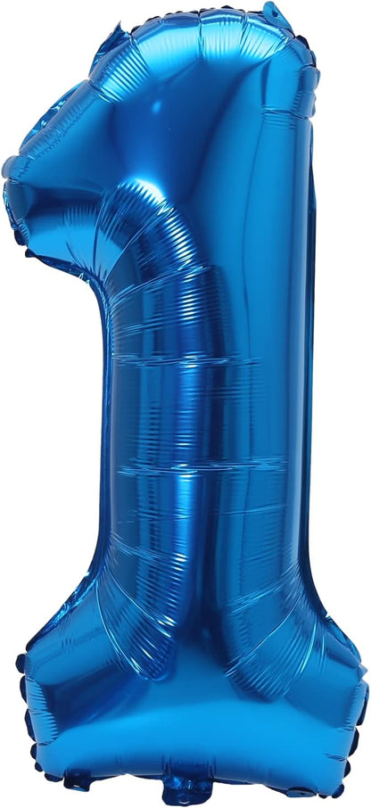 YPSelected 32-Inch Large Blue Helium Number Balloon - Perfect for Birthday & Wedding Celebrations
