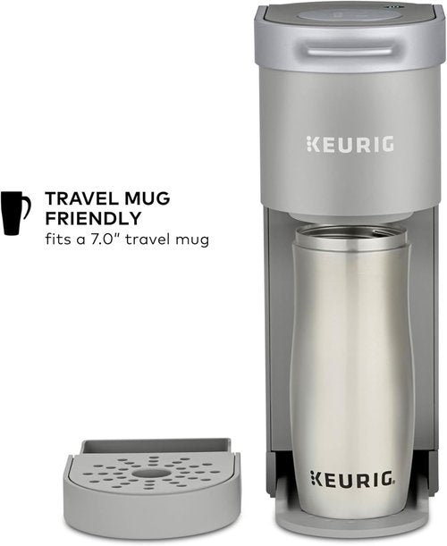 Keurig K-Mini Coffee Maker - Compact Single Serve K-Cup Brewer with Cord Storage | Studio Gray, 6-12oz Brew Size
