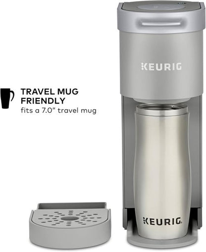 Keurig K-Mini Coffee Maker - Compact Single Serve K-Cup Brewer with Cord Storage | Studio Gray, 6-12oz Brew Size