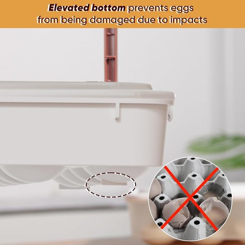 77L Deviled Egg Container Set - Clear Plastic Egg Tray Carrier with Lid for 48 Eggs | Stackable & Portable