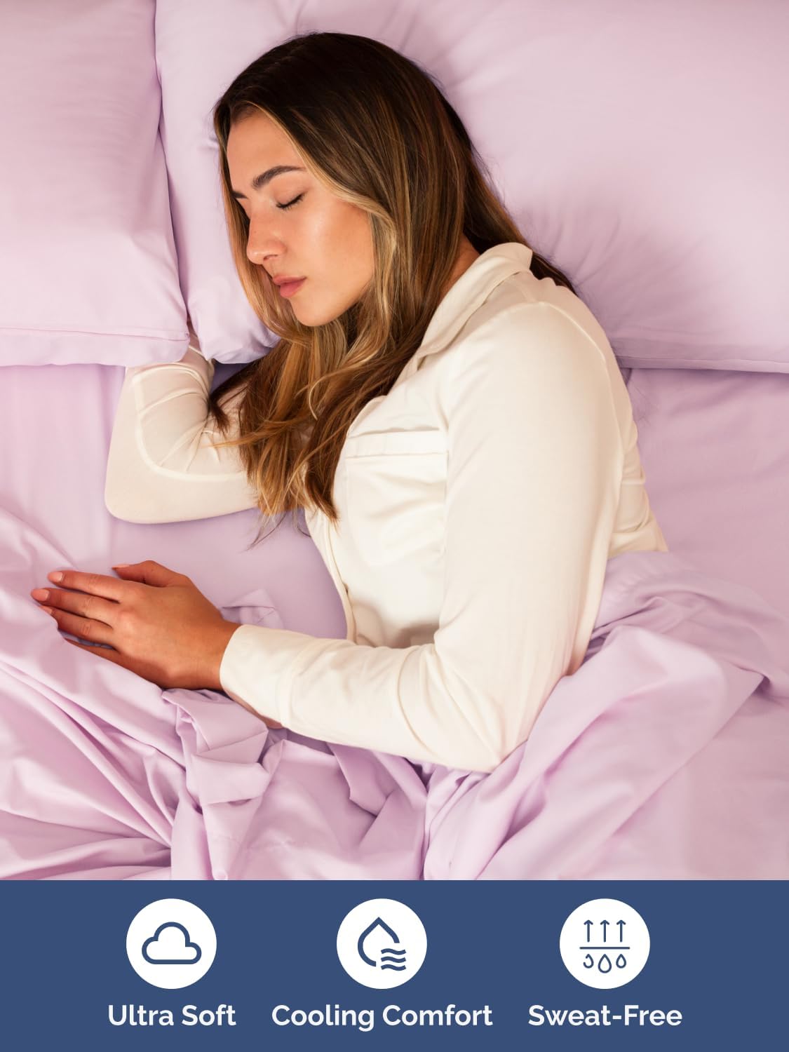 Skiennix Extra Deep Cal King Sheet Set - 6 Piece Breathable Cooling Bedding - Soft Wrinkle-Free Light Pink