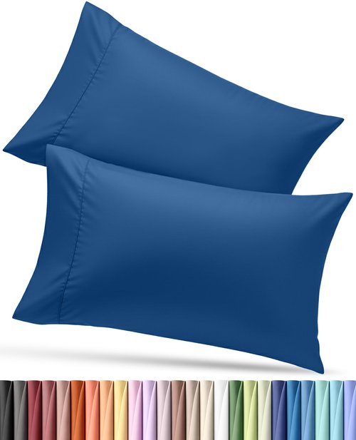 Utopia Bedding Pillow Cases Standard Size 2-Pack – Soft Brushed Microfiber – Envelope Closure – Perfect for Hospitals, Hotels, Guest Rooms – Oeko-TEX Certified, 20x26 Inches (Blue Dusk)
